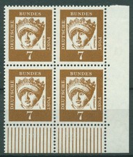 Bund 1961 Bedeutende Deutsche 348 y W UR 4er-Block Ecke 4 postfrisch