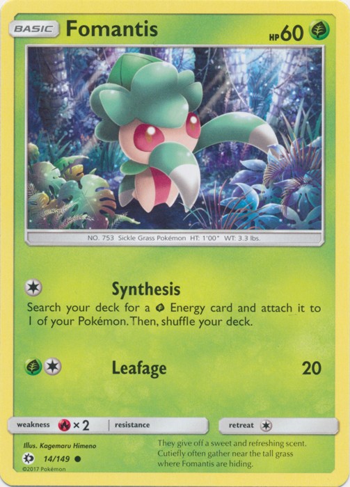 Fomantis - 14/149 - Common - Moderately Played