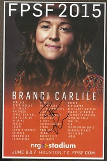 Brandi Carlile autographed gig poster