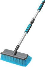 50 Inch Long Handle Car Wash Brush With Hose Attachment Soft Bristle Auto Cle...