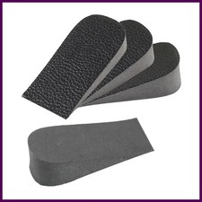 1 Pair Hard PU Leather Height Increase Insole Sneakers Heel Insert Heighten Half