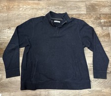 Tommy Bahama 1/4 Quarter Zip Pullover Sweater Mens Size XL Navy Blue