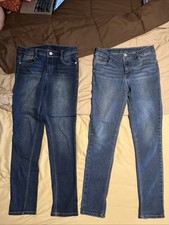 Two Members Mark Skinny Fit Jeans Dark And Lite Wash Girls XL 14/16
