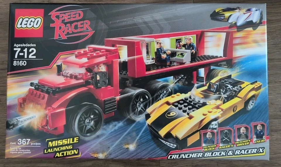 LEGO SPEED RACER: Cruncher Block & Racer X 8160 New Sealed SEE Pics Fast Ship - Image 3 of 4