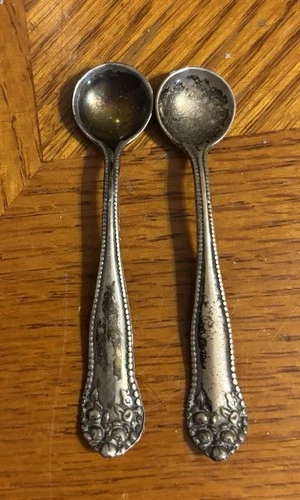 Vintage Gorham  Lancaster Sterling Silver Salt Spoons (two) 1897