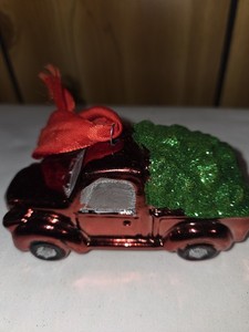 Oldworld Vintage Glass Christmas Pickup Truck