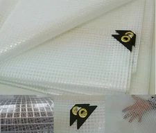 Clear Tarp 40 X 40 16 mil Clear Greenhouse Tarp, UV Resistant Fiber Reinforced