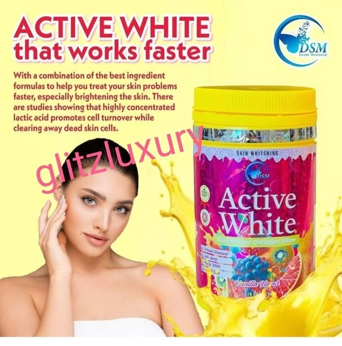 Phyto DSM ACTIVE WHITE glutatión colágeno brillo 800g frasco con taza mezcladora Foto 3 de 3