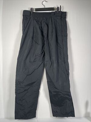 Vintage White Sierra Ski Pants Black Waist Adjustable Belt Size M