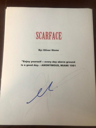 AL PACINO SIGNED "SCARFACE" MOVIE SCRIPT COVER - 第 1/1 張圖片