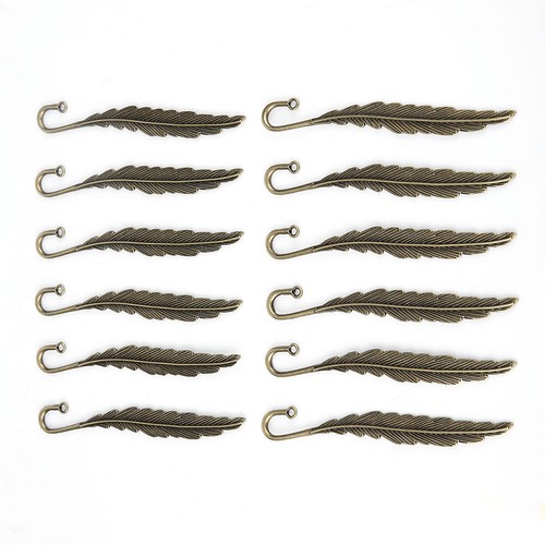 12Pcs Antique Vintage Bookmarks Bronze Metal Book Mark Stationery Supplies Decor - Picture 2 of 17