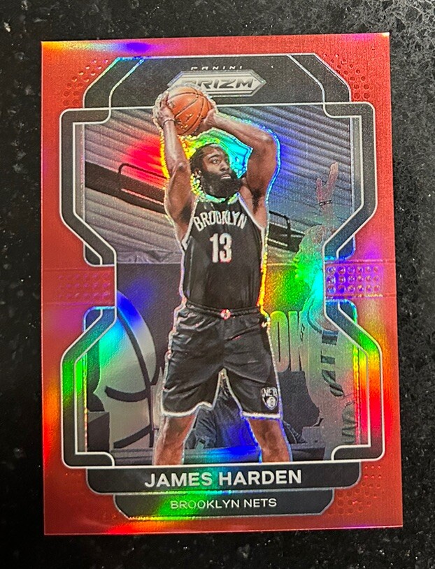 2021-22 Panini Prizm JAMES HARDEN Red Prizm /299 Brooklyn Nets SP