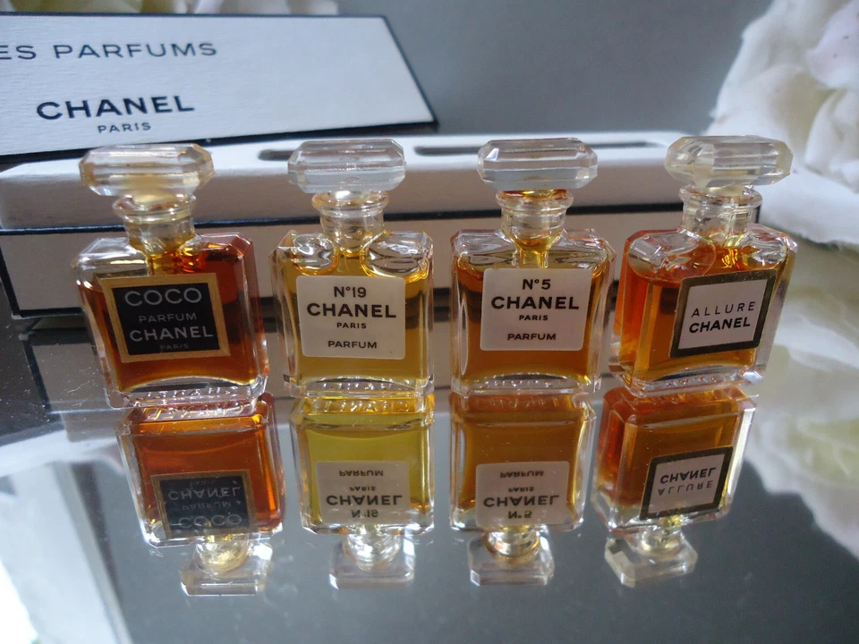 CHANEL PARFUM Vintage 1996 1.5ml Micro Mini No5 Allure Coco No19 New Perfect Box - Imagen 4 de 4