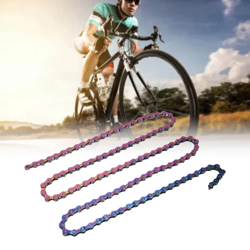 Catena Bici 6 7 8 Velocità Antiruggine Colorata Arcobaleno Placcatura Catena - Foto 4 di 23
