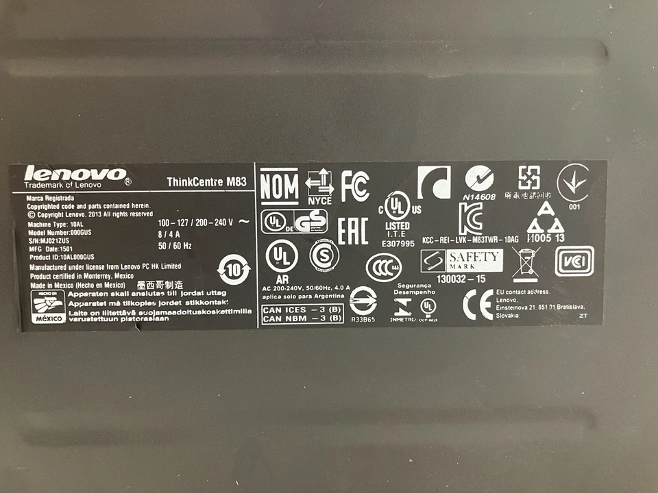 ~ Lenovo ThinkCentre M83 Core i7-4770 3.4GHz 8GB RAM 1TB HDD Win10 - Image 4 of 4