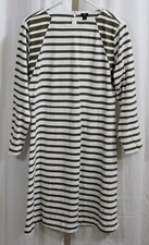 J.Crew 365 knit fit-and-flare dress in stripe Green Size Large 