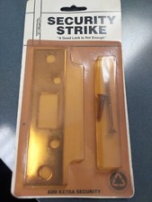 Don-Jo Security Strike For Deadbolt Lock 5 Inch Brass Plated New Made In USA