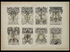 ART NOUVEAU TYPEFACES - 1910 GOLD INK LITHOGRAPH - GUIDO FIORINI, LETTERS