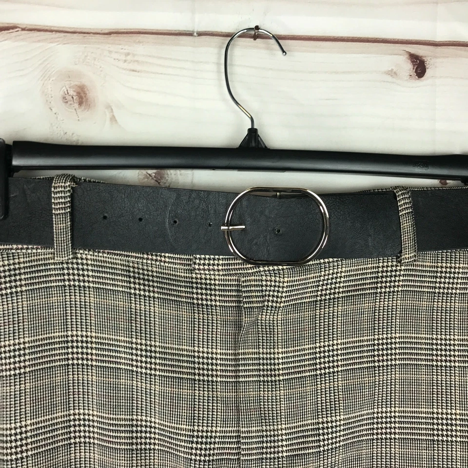 Falda Bar III para mujer 12 multicolor pata de gallo forrada con cinturón elástica hasta la rodilla Foto 2 de 4