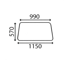 UPPER DOOR GLASS FOR MASSEY FERGUSON 550 565 575 590 595 TRACTORS.