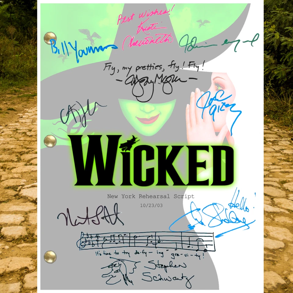 Wicked Broadway Musical Script Signed Autographed Reprint 123 Pages - Image 4 of 4