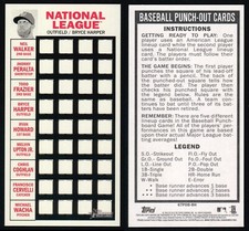 2016 TOPPS HERITAGE BRYCE HARPER BOX TOPPER PUNCH OUT CARD (VERY RARE)