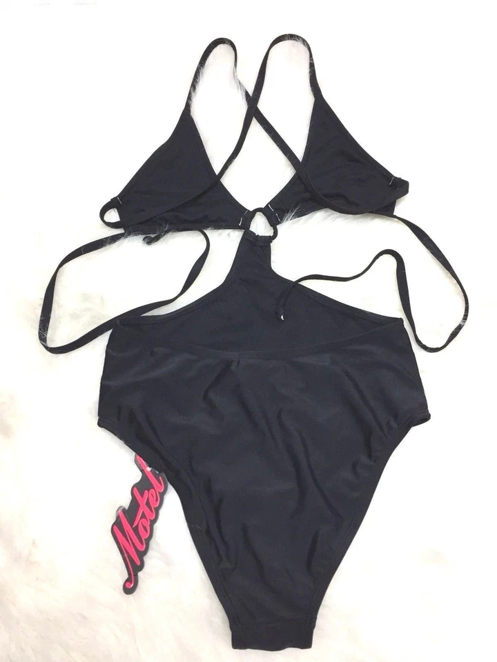 Traje de baño Motel Moondust recortado negro XS NUEVO CON ETIQUETAS Foto 4 de 4