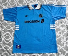 OLYMPIQUE MARSEILLE ERICSSON FOOTBALL 1998 JERSEY Shirt XL OLYMPUS VINTAGE EUC