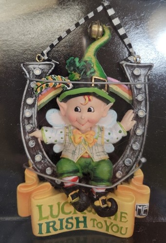 Maria Engelbreit Kurt Adler Ornament Glück des irischen Kobolds Hufeisen - Bild 4 von 4