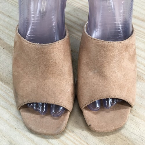 Sandali Aldo donna 7 casual slip on punta aperta mulo tessuto marrone tacchi a blocchi - Foto 8 di 21