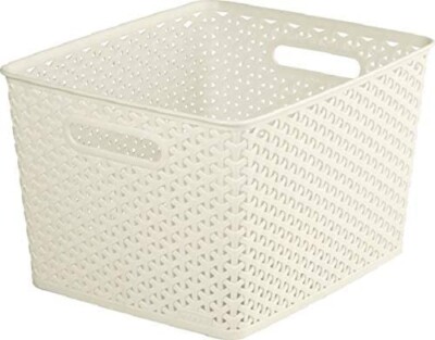 Aufbewahrungskorb Box Kunststoff Curver My Style 18Lt Vintage weiß & grau rechteckig