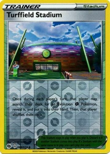 Pokemon -  Turffield Stadium - 068/073 - Reverse Holo - Champion's Path - NM/M