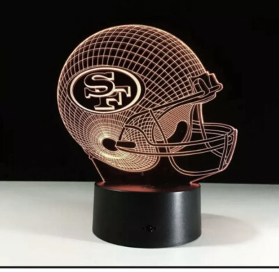 NFL San Francisco 49ers Football Helmet 3D Light | eBay