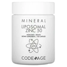 2 X Codeage, Liposomal, Zinc 50, Non-GMO, Vegan, 100 Capsules