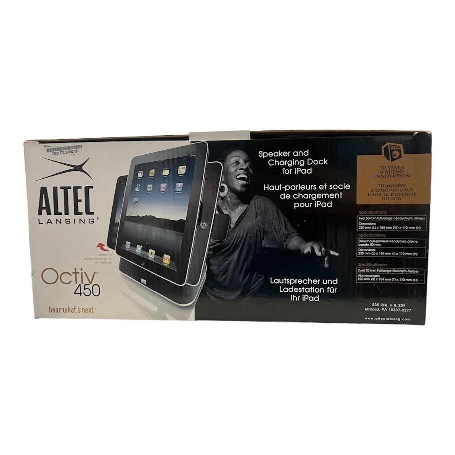 Altec Lansing Octiv Stage MP450 30-Pin iPad Speaker Dock compatible with iPhone - Image 3 of 4