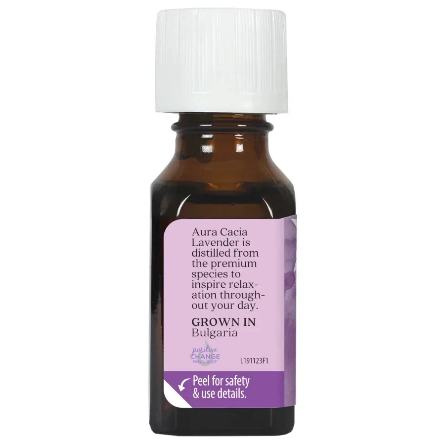Aceite esencial de lavanda Aura Cacia 0,5 fl. oz - VENDEDOR DE EE. UU. Foto 2 de 4