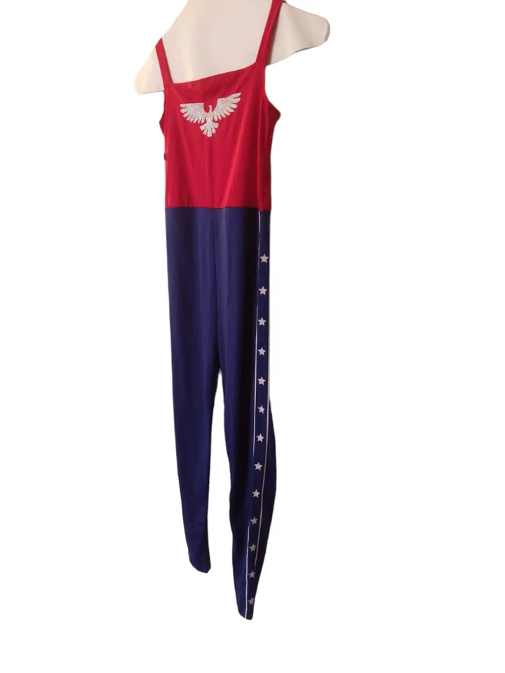 Wonder Woman-Girl's Blue/Red Cosplay Jumpsuit Size Extra Large - Image 3 of 4