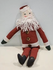 Vintage Old World Santa Stuffed Fabric Farmhouse Primitive Christmas Decoration