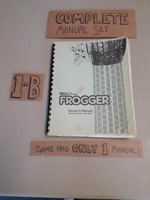 Original Arcade Manual: FROGGER - 1981 - Sega/Gremlin - FREE SHIPPING