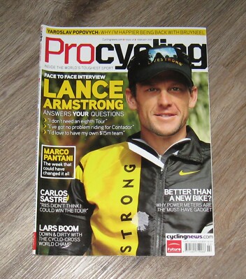 Pro Cycling 2009 magazine Lance Armstrong CARLOS SASTRE Frankie Andreu LARS BOOM