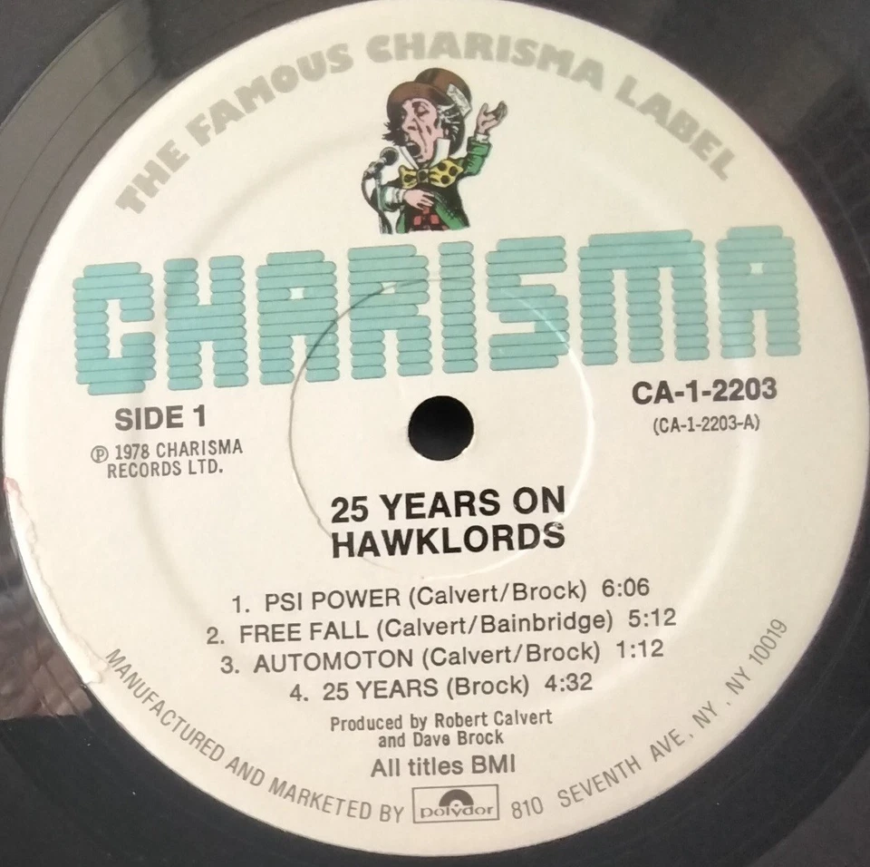 HAWKLORDS (HAWKWIND) - 25 YEARS ON 1978 CHARISMA CA-1-2203 US ART ROCK 1ST ED LP - Image 3 of 4