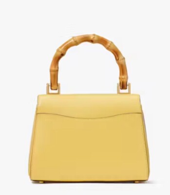 Kate Spade NY Katy Textured Leather Bamboo Small Top-handle NWT