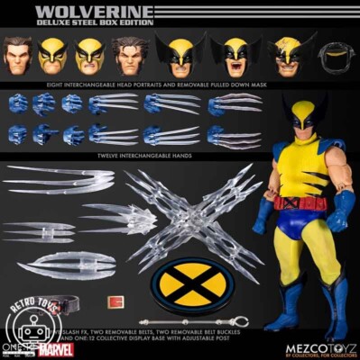 MEZCO WOLVERINE DELUXE STEEL BOX Sentinel Base Marvel Action Figur X-Men NEU OVP