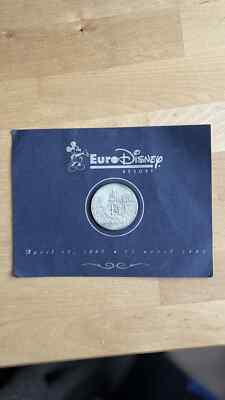 Euro Disney Eröffnung Silbermedaillon April 1992 Disney Land Paris