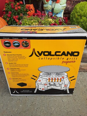 Original Volcano Collapsible Tri PROPANE Grill Model Emergency Preparedness New