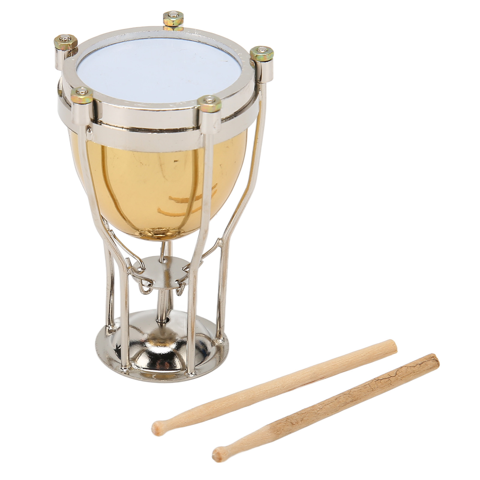 Miniature Timpani Model Decorative Exquisite Copper Timpani Ornament