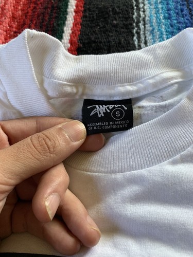 Vintage Stussy x Josh Cheuse T-shirt Adult Small White Double Sided - Picture 4 of 6