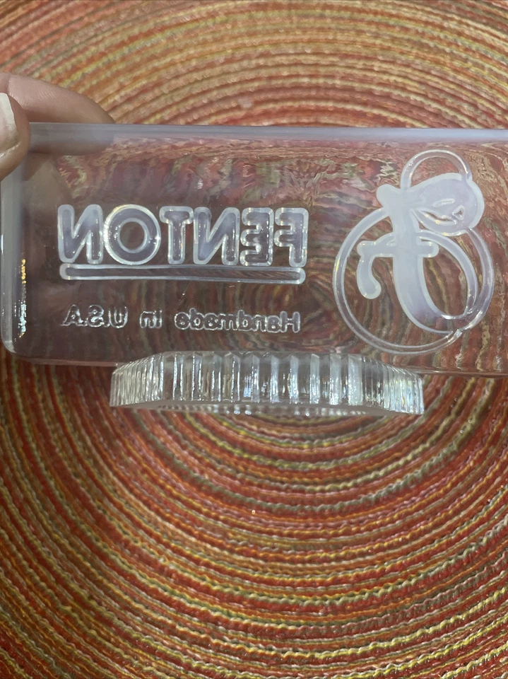 Letrero Fenton Francés Opalescente Rectángulo Logotipo Distribuidor Foto 4 de 4