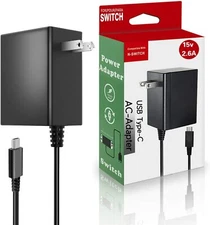 AC Adapter Power Supply Charger For Nintendo Switch Charging TV Dock Black