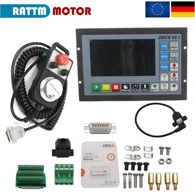【DE 】CNC 4 Axis PLC offline Motion Controller DDCS V3.1 + MPG Pendant Handwheel